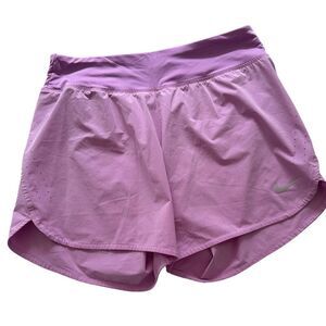 Nike Women's Dri-FIT Running Shorts Purple Size L High-Waisted Activewear